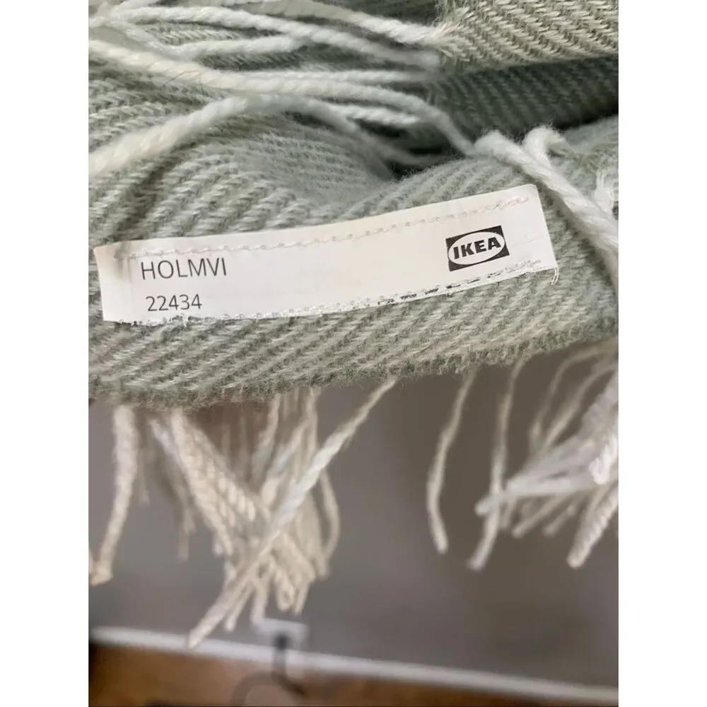Ikea Holmvi throw Blanket Light green Sage 47